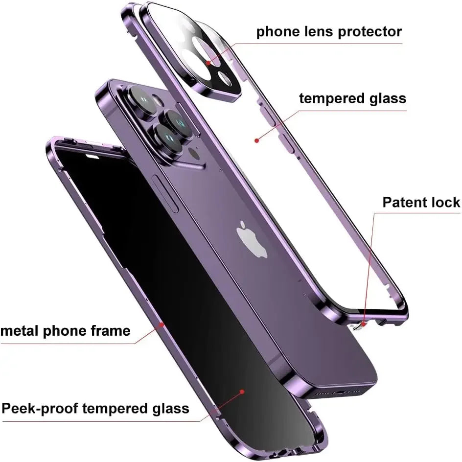 Magnetic Privacy screen Case For iPhone